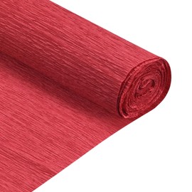 sourcing map Crepe Paper Roll 6.9ft Long 20 Inch Wide for Wedding Ceremony Various Large Festivals Decoration, Bright Red