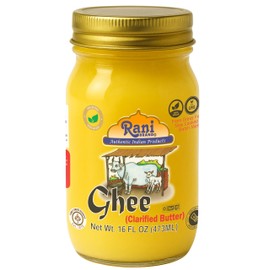 Rani Ghee Pure & Natural from Grass Fed Cows (Clarified Butter) 16oz (1lb) 454g ~ Glass Jar | Paleo & Keto Friendly | Gluten Free | Kosher | Product of USA
