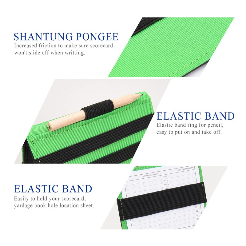 BIG TEETH Golf Scorecard Holder Yardage Book Lucky Clover Pattern