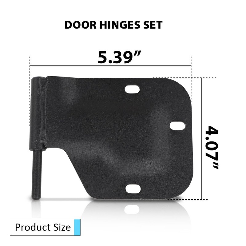 CHEDA Door Hinges Set 4pcs Compatible with HMMWV M998 Black