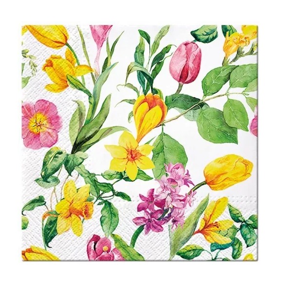 Decoupage Paper Napkins Luncheons Tulips Floral Flowers Spring -Surprise Pack