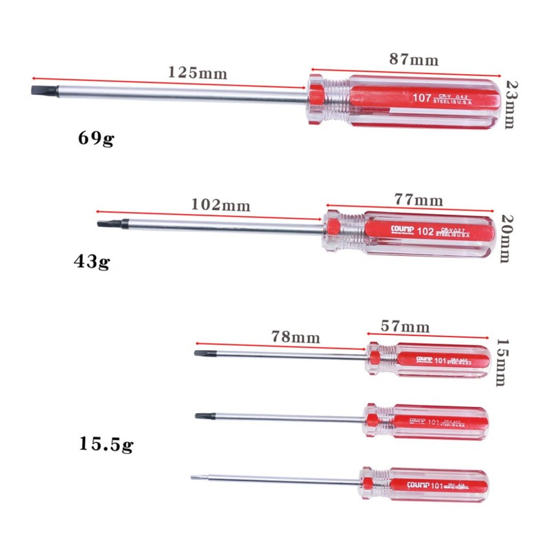 iplusmile 4pcs Triangle Screwdriver Vanadium Steel Removal Tool with Ergonomic