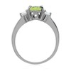 Silvershake 1.23ct. Natural Peridot and White Topaz Gold Plated 925