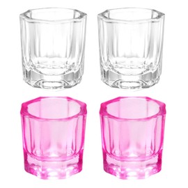4 Pezzi Mini Vetro, Strumenti Per Manicure, Forniture Artistiche Manicure Fai -Da -Te, Tazza Di Colore Manicure.