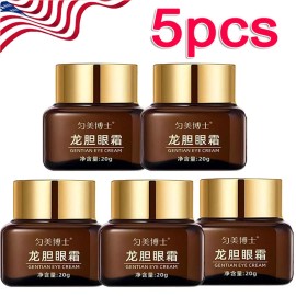 Unbranded Gentian Eye Cream Tighten Dual Bags Dark Circle Anti Puffiness Wrinkle Anti USA - 5 PCS