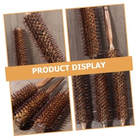 Beavorty 2pcs Boar Bristle Hair Brush Styling Comb Wooden Roller for Wet/dry Hair for Blow Drying Round Brush