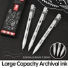 GETHPEN Silver Gel Pens 3-Pack - 0.6/0.8/1.0mm Fine Point Opaque