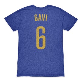 FC Barcelona GAVI Premium Triblend T-Shirt - Royal Blue (US, Alpha, Large, Regular, Regular)