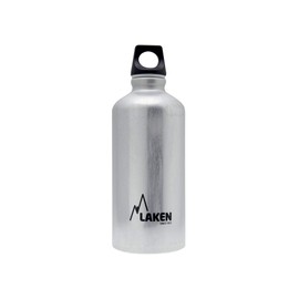 LAKEN Futura Water Bottle with Narrow Mouth, Single Wall Lightweight Aluminum BPA Free, Leak-Proof Screw Cap, 0.6L, Aluminum