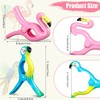 6 Pcs Beach Towel Clips for Beach Chairs, Flamingo &