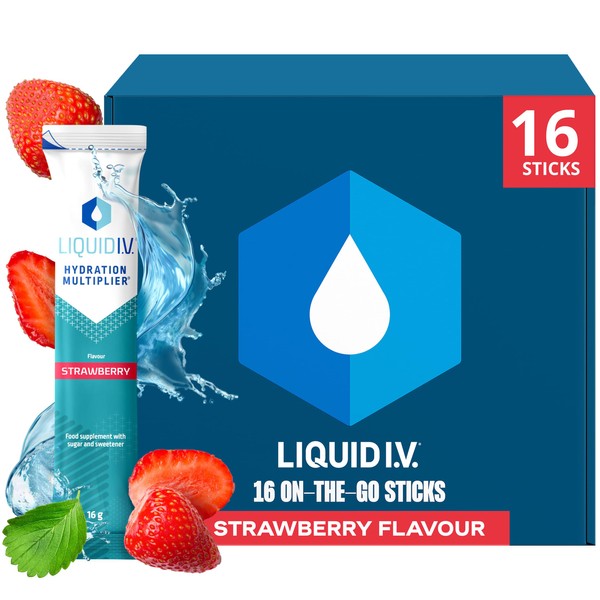 Liquid I.V. Hydration Sachets | Strawberry | Electrolyte Powder Mix