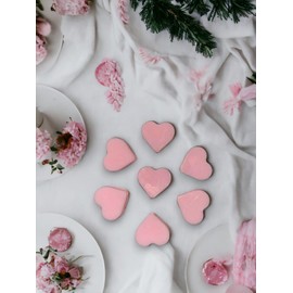 Soap Hearts, Vegan Soap with Aloe Vera, Guest Gift, Pack of 50 (Peony)
