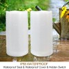 HOME MOST Pack of 2 Large Outdoor LED Pillar Candles