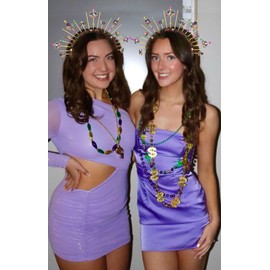GLBCC Mardi Gras Headband Women Glitter Mask Crown Fleur de Lis Hairband Headpiece Carnival Party Hair Accessory Costume Decor Gift (mardi gras hairband C)