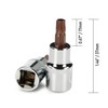 FOCMKEAS 1/4" Drive T30 Torx Bit Socket, S2 Steel Bits,