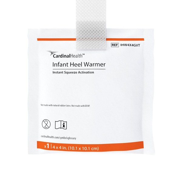 Cardinal Health™ Infant Heel Warmer, Squeeze Activated, 4inx4in, Case of