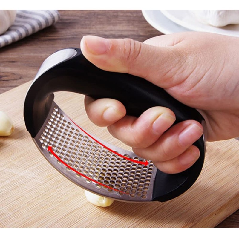 Garlic Press Rocker Stainless Steel Garlic Press Arc Shaped Professional