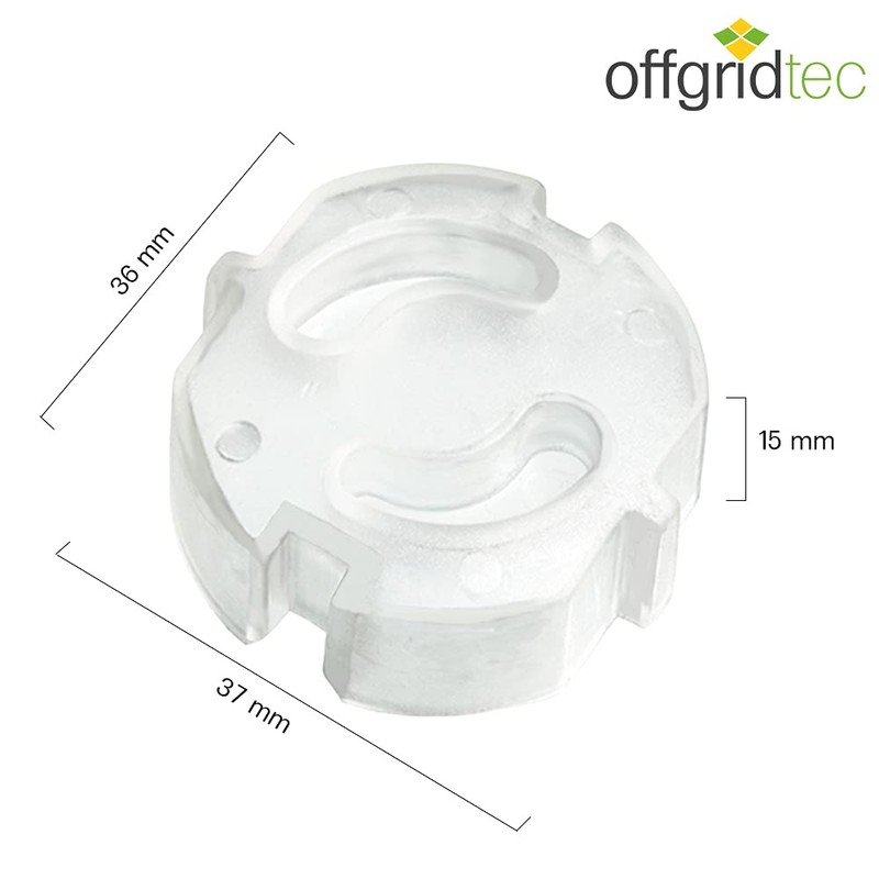 Offgridtec Pack of 12 Child Safety Plug Socket Caps Transparent