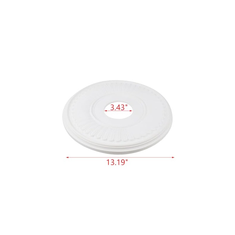 MY MIRONEY White PU Ceiling Medallion Decorative Ceiling Fan Medallion