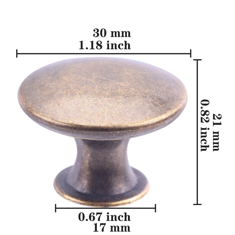 8 Pack Delicate Design Round Antique Breen Bronze Kitchen Cabinet