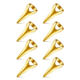 10 Pcs Gold Hair Parting Retro Punk Hair Selecting Tools Gothic Nail Finger Cosplay Claws Metal Full Finger Ring for Hair Braiding Curling Styling Hair Extensions Accessories