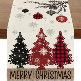 Winter Christmas Kitchen Table Decoration Indoor Holiday Party Decor 183 x 33 cm Christmas Decoration Indoor Christmas Table Runner Christmas Table Runner Christmas Table Runner Christmas Table Runner