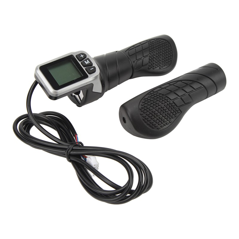 Half Twist Throttle Grip with Display Meter 3 Modes Sine