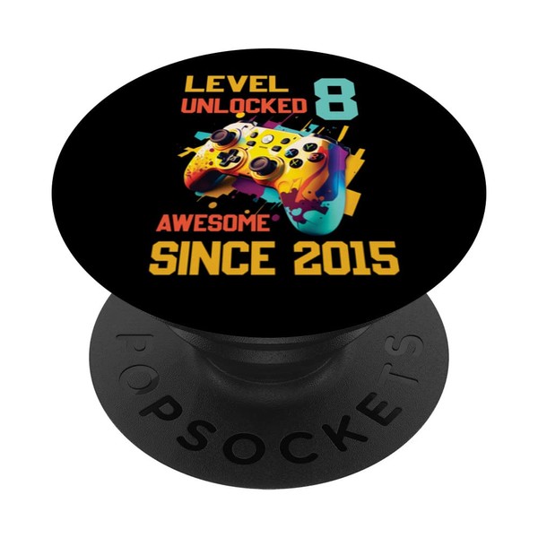Level 8 Unlocked 8th Birthday 8 Year Old Boy Gamer