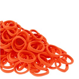 100 Pack Seamless Hair Ties for Women Girls Ponytail Holders for Thick Hair (neon orange)