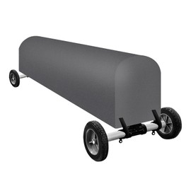 Swimming Pool Reel Cover, Pool Solar Blanket Reel Cover up to 16ft Wide, Heavy Duty Swimming Pool Reel Protective Cover Waterproof Oxford Cloth Pool Reel Cover Weather Protection (Gray)