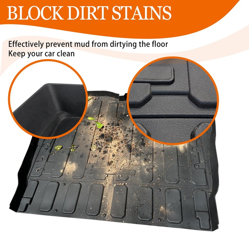 CUSAUTV Rubber Bed Mat Liners for Pioneer 1000-5 16-25, Rear
