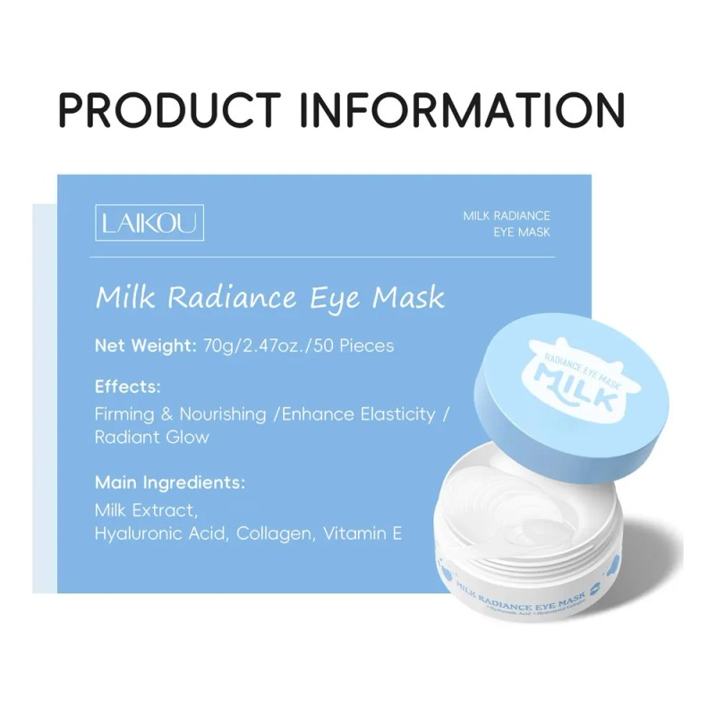 Milk Eye Patches, Moisturizing Milk Eye Mask, Under Eye