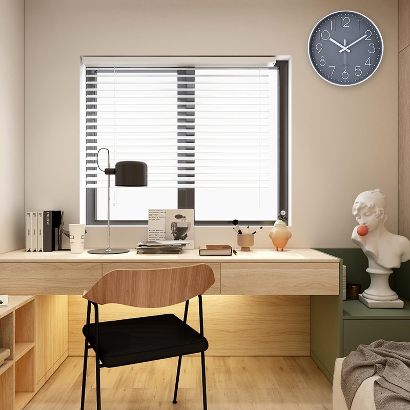 jomparis 20 cm Modern Quartz Silent Wall Clock Sweeping Seconds