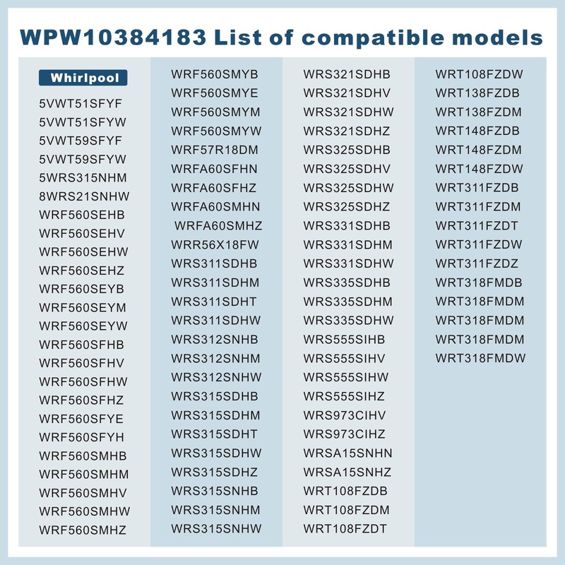 WPW10384183 W10384183 Refrigerator Thermistor Compatible with Whirlpool Kenmore, 2118228 AH3500720