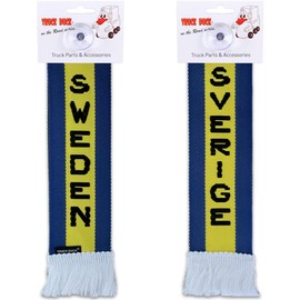 TRUCK DUCK® LKW Auto Minischal Schweden Sweden Trucker Mini Schal Wimpel Flagge Fahne Saugnapf Spiegel Deko