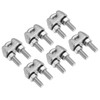 PATIKIL 3/16" / 5mm Wire Rope Cable Clip Clamp, 6Pcs