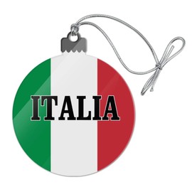 GRAPHICS & MORE Italia Italy Italian Flag Acrylic Christmas Tree Holiday Ornament