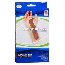 Sportaid Wrist Brace Palm Stay, Beige, Left, Medium - 1 ea