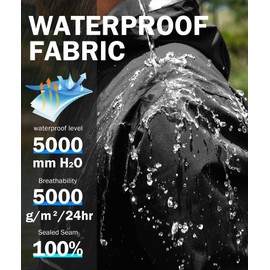 SWISSWELL Rain Suit Waterproof Breathable Lightweight Packable 2 Pieces Rainwear Rain Gear for Golf Hiking Fishing Black XL