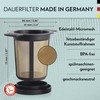 finum® 2 x Brewing Basket (M) Black Permanent Filter for