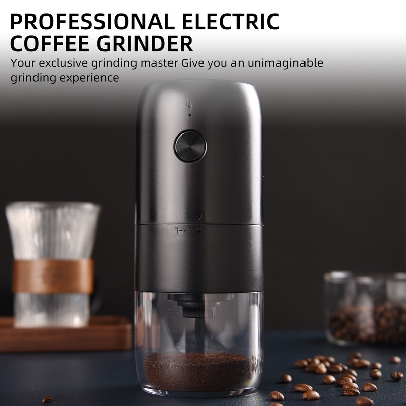 Portable Electric Coffee Grinder Type-C Rechargeable Coffee Bean Grinder with