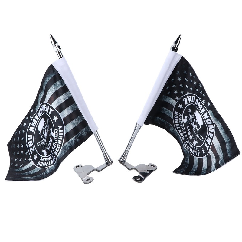 Trunk Lid Flag Pole Mount Kit with Homeland Security Flag