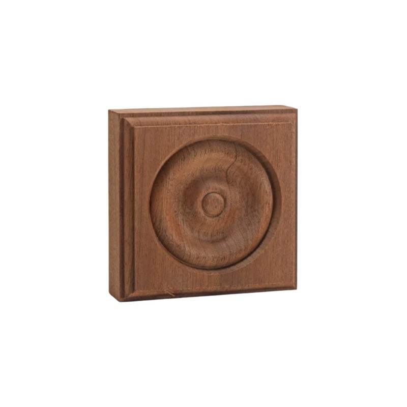 EWAP30 Rosette Casing Corner Block 1" x 3" Square Unfinished,
