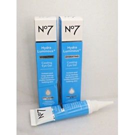 No7 HYDRA LUMINOUS+ HYDRATING COOLING EYE GEL 0.5 OZ BOXED LOT OF 2