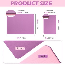 2 Sizes Sewing Machine Muffling Mat & Foot Pedal Mat, Reduce Sewing Machine & Pedal Vibrations, Movement and Slipping, Non Slip Serger Sewing Machine Mat for Quilting Embroidery(Purple)