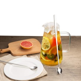 IMEEA Long Spoon, Bar Spoon, Parfait Spoon, 12.2 inches (31 cm), Yogurt, Stainless Steel, Dishwasher Safe, Silver, Set of 4