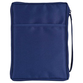 TD Book Cover Praise Seek Worship Bible Case in A3/A4 Size Fabric and Leather Material with Zipper Closure for ProtectionColor: Blue