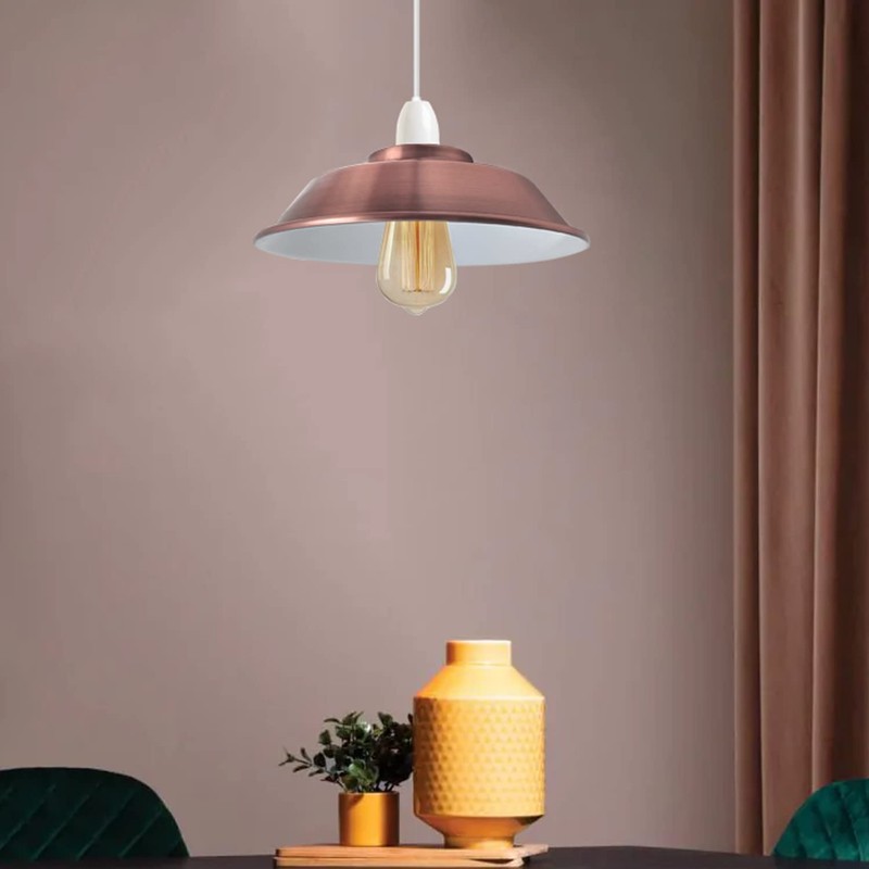 LEDSone Lampshade for Ceiling Light Industrial Replacement Shade Metal Ceiling