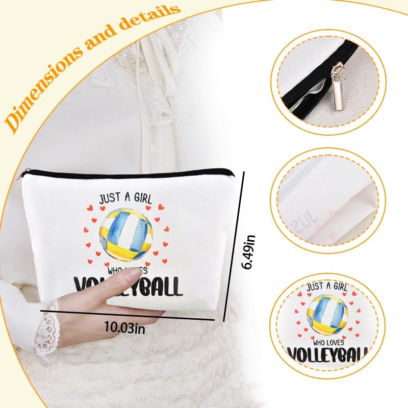 Volleyball Gifts for Girls Players Cosmetic Bag Makeup Bag Volleyballs