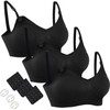 Hofish Women's 3 Pack Full Bust Seamless Breastfeeding Pregnancy Bras,